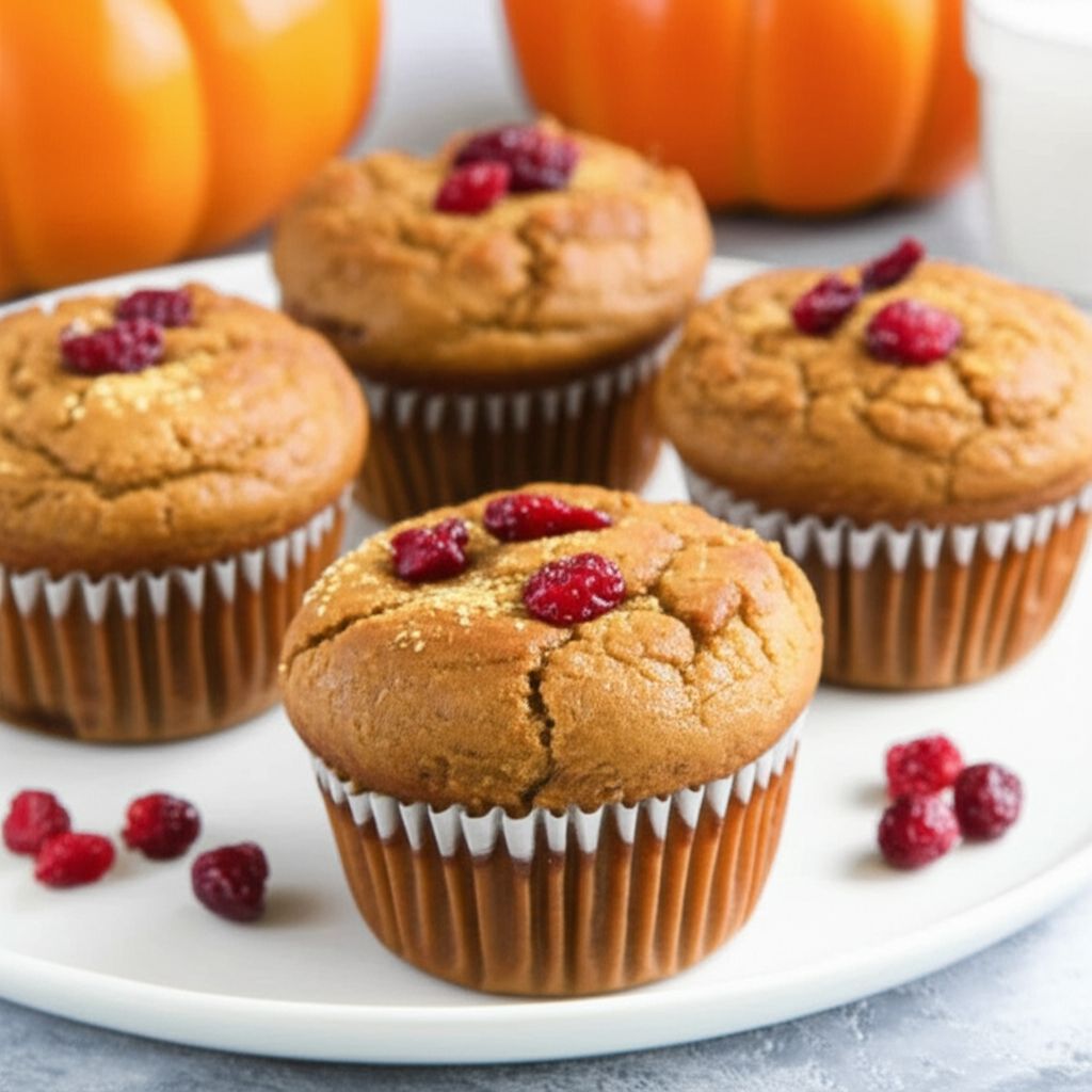 Healthy Whole Wheat Spiced Pumpkin Muffins