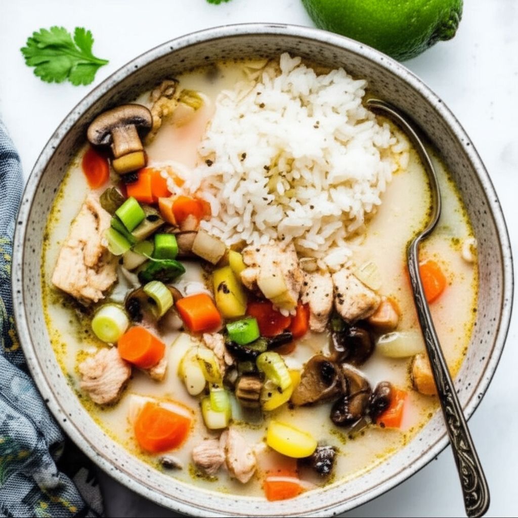 Leftover Roast Chicken Coconut Soup