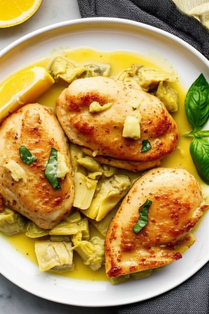 Lemony Chicken with Artichoke Hearts