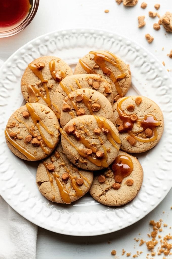 Maple Toffee Shortbread Cookies