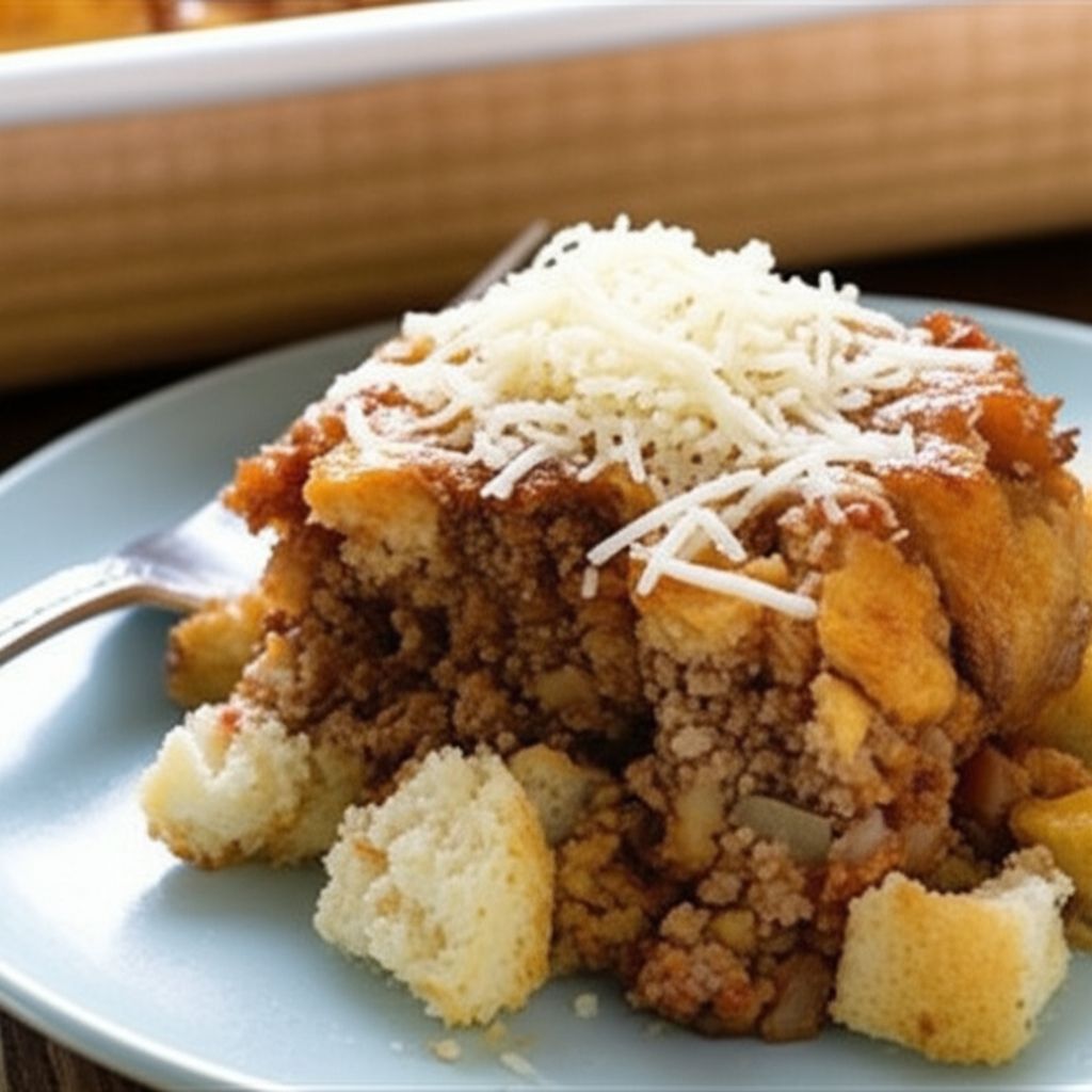 Meatball Bread Pudding