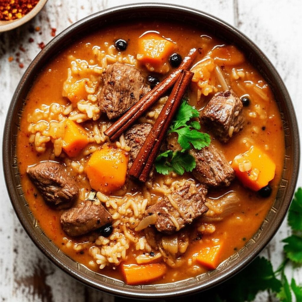 North African Beef and Brown Rice