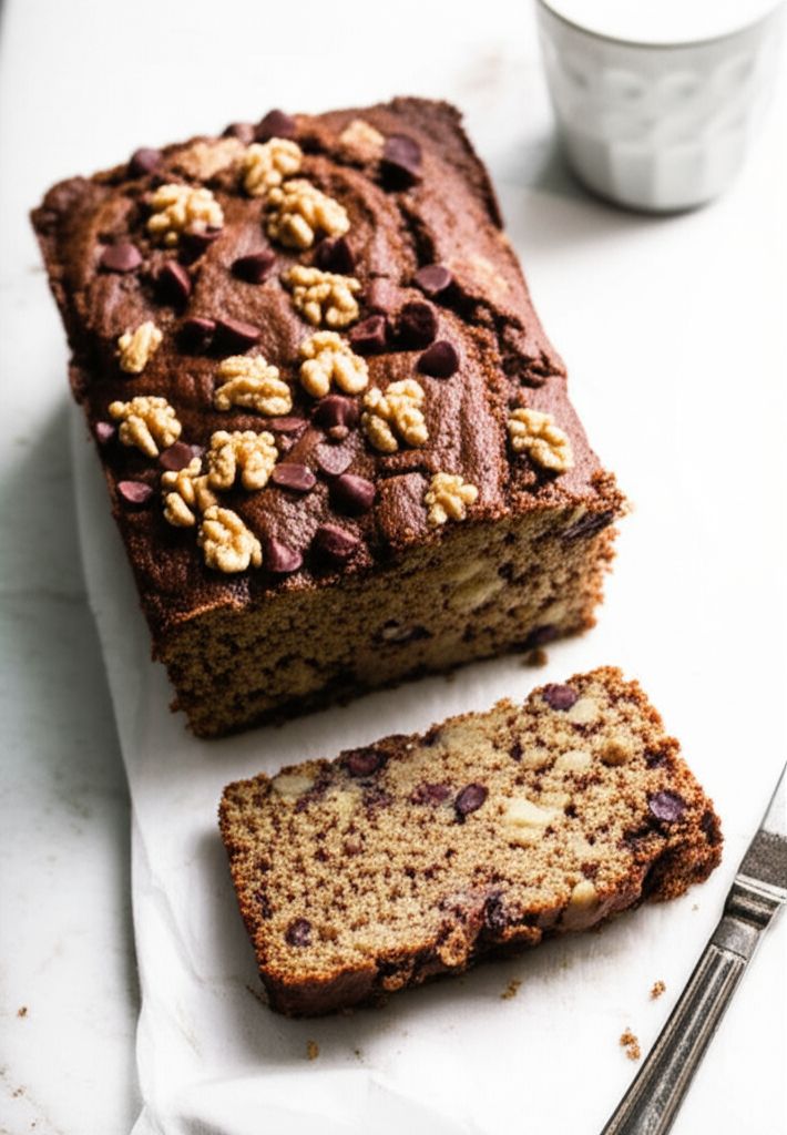Nutty Banana Chocolate Chip Bread