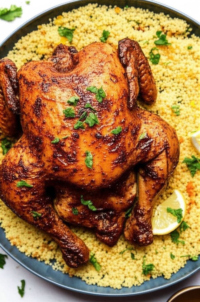 Roasted Curried Chicken with Couscous