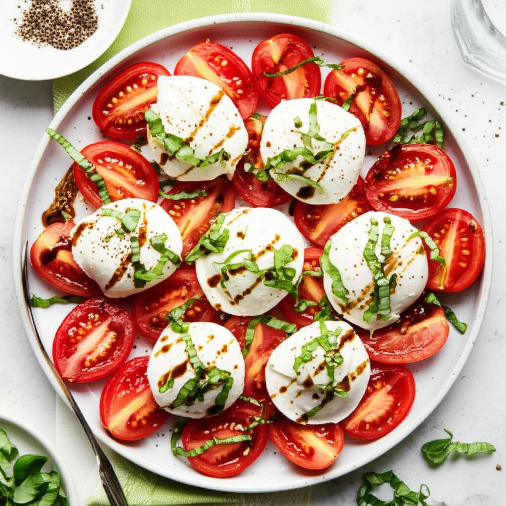 Roasted Tomatoes and Burrata Caprese Salad