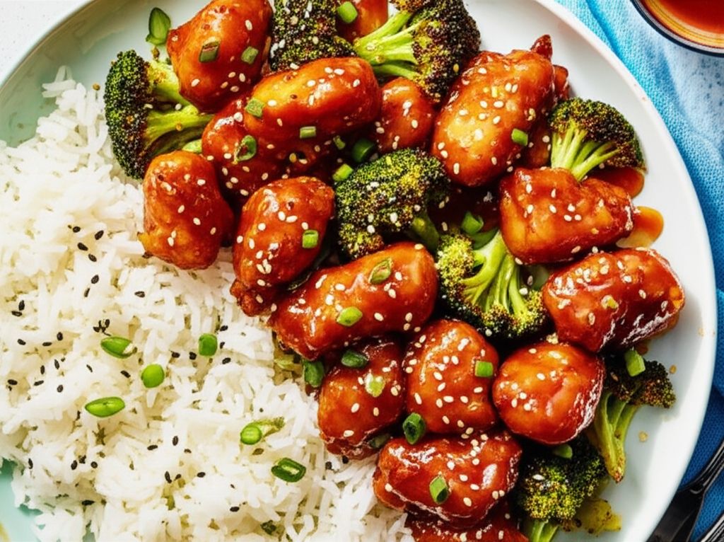 Sheet Pan General Tso's Chicken and Broccoli