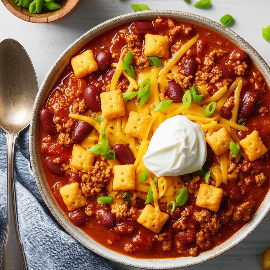 Slow Cooker Turkey Cheeseburger Chili