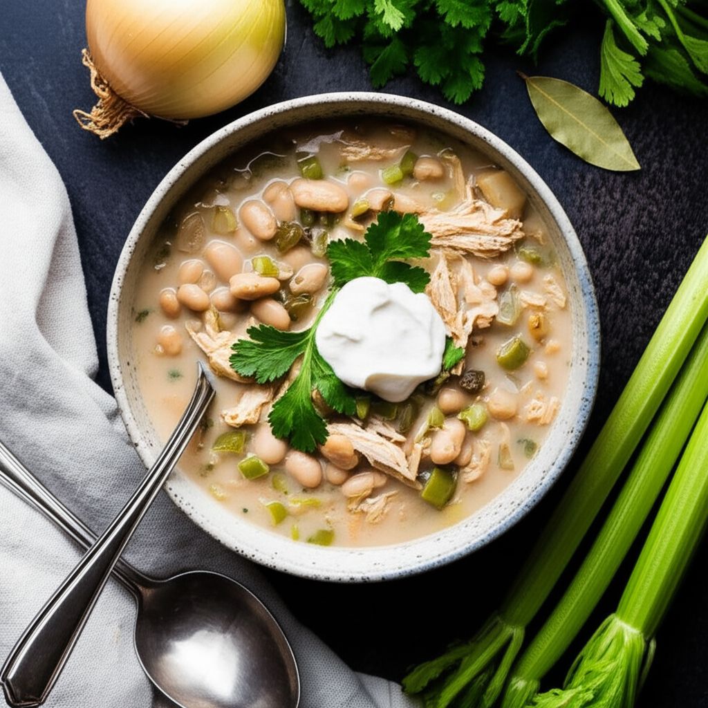 Slow Cooker White Chicken Chili
