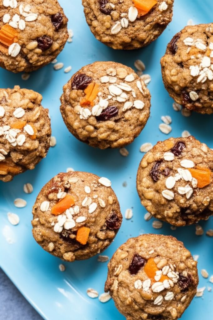 Toasted Oat Muffins with Apricots, Dates, and Walnuts