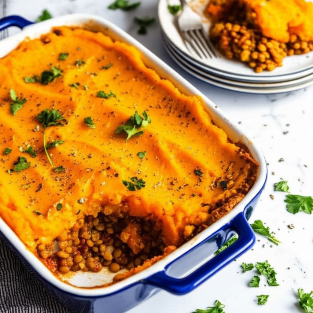 Vegan Shepherd's Pie with Sweet Potato