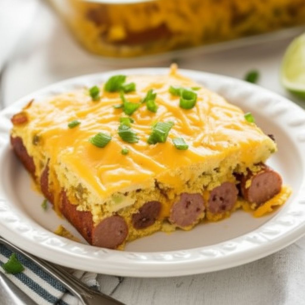 Vegetarian Corn Dog Casserole
