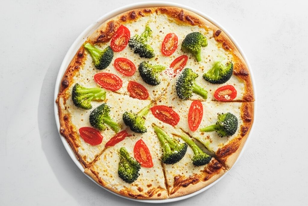 White Pizza with Broccoli