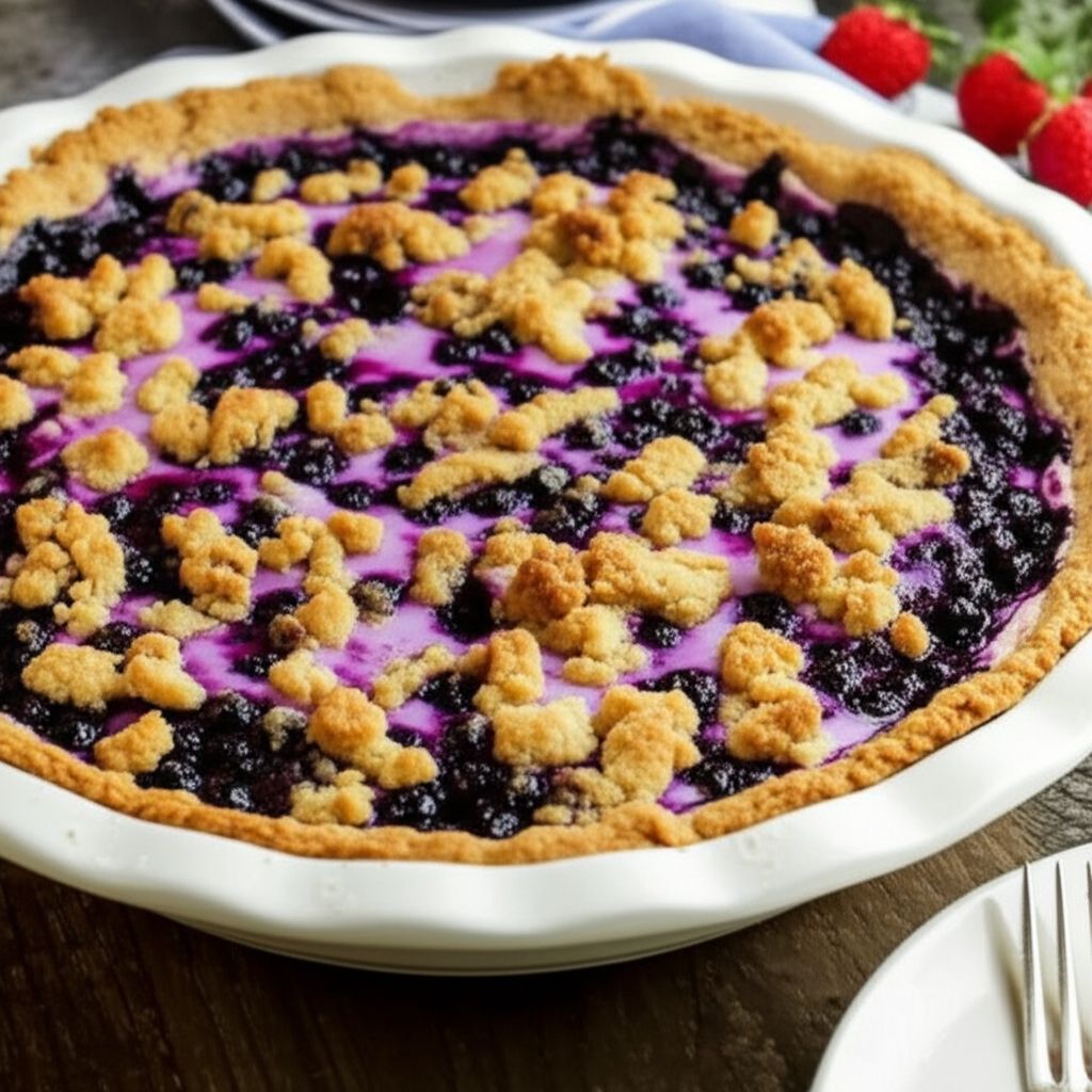 Blueberry Pie with Flax and Almonds