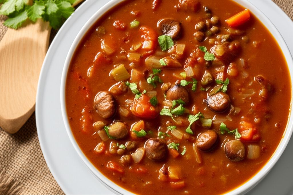 Chestnut, Lentils and Vegetable Stew