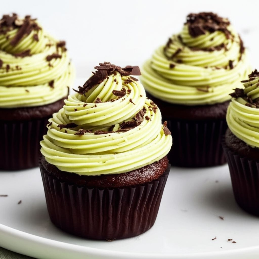 Chocolate-Orange Cupcakes with Pistachio Buttercream