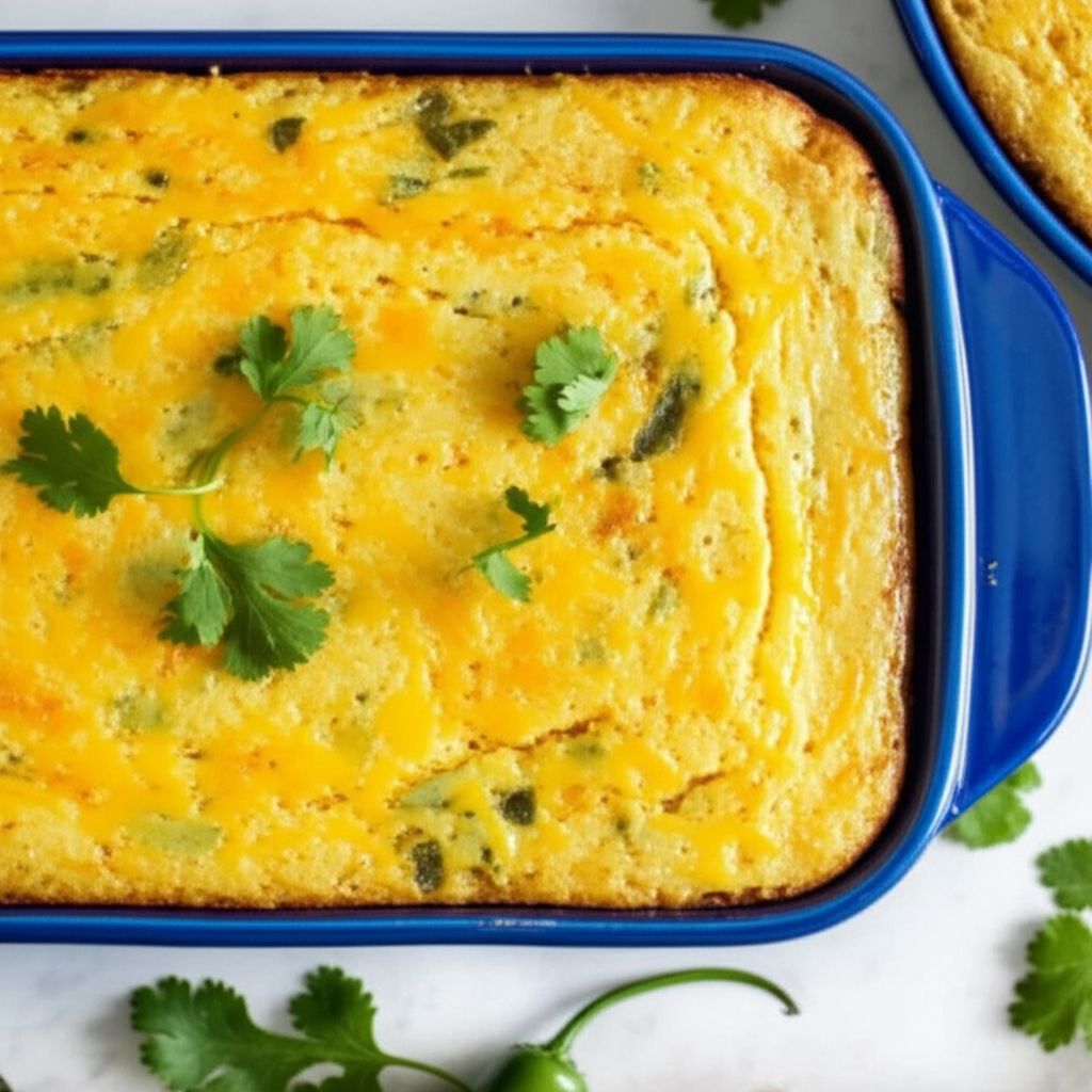 Corn and Poblano Spoon Bread