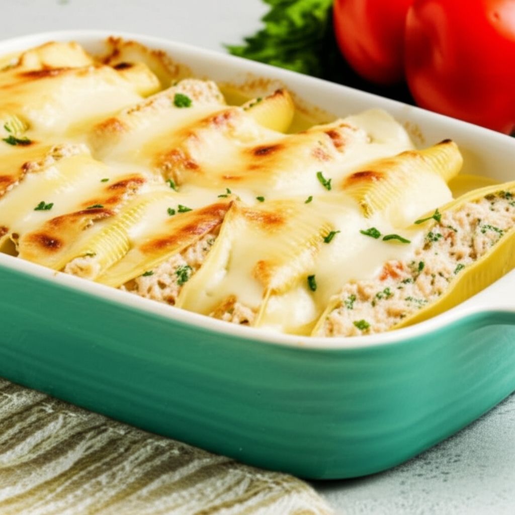 Crab-Stuffed Manicotti
