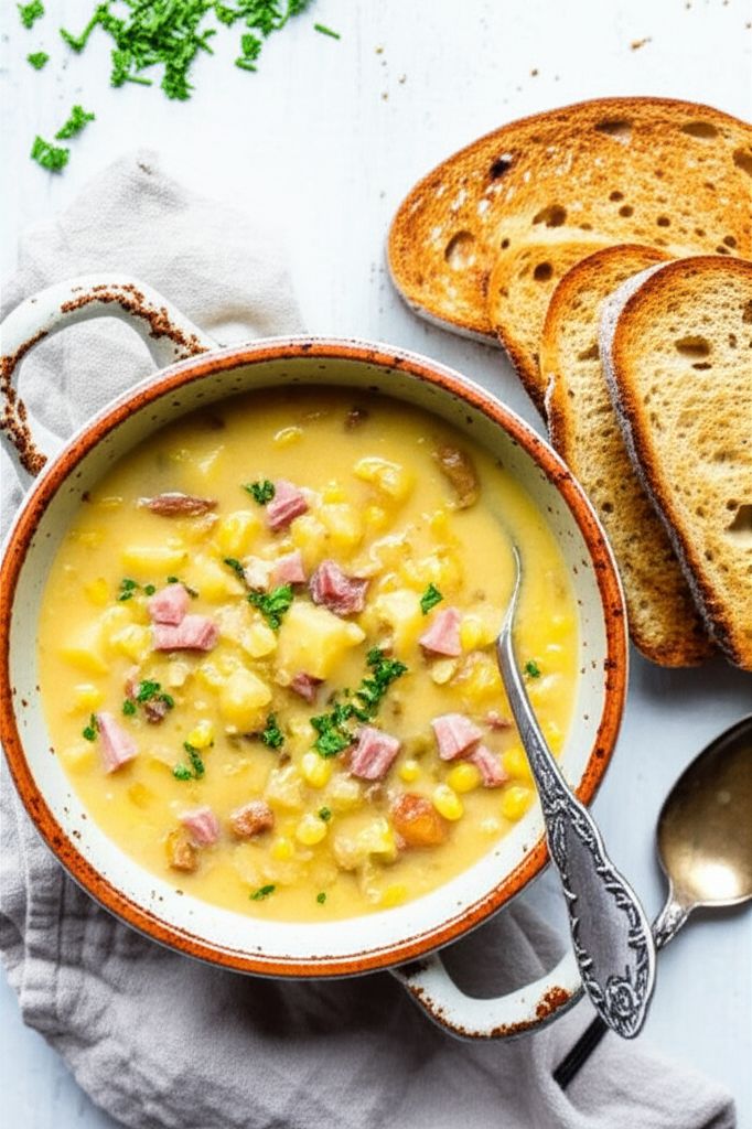 Cream of No Cream Ham and Potato Soup