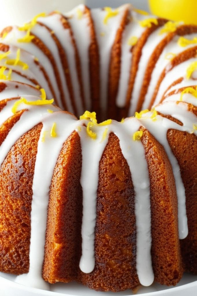Crumbly Lemon Bundt Cake with Glaze