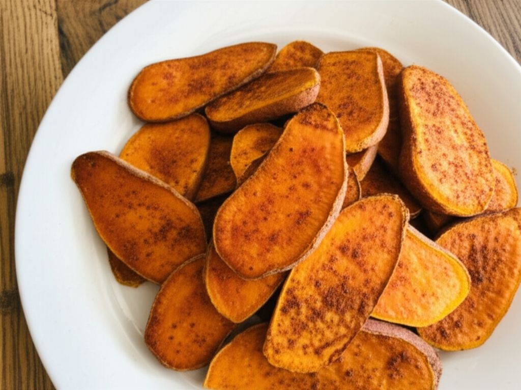 Fried Cinnamon Sweet Potato Chips