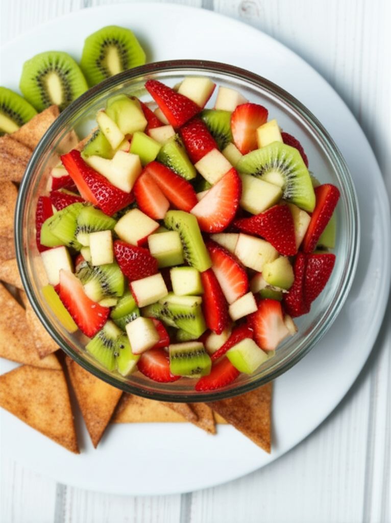 Fruit Salsa with Cinnamon Tortilla Chips