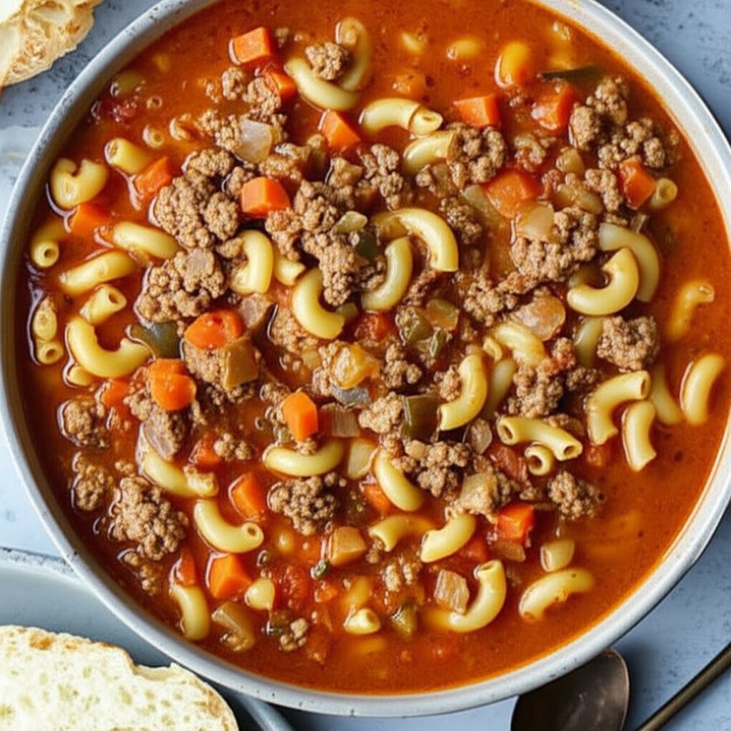 Hamburger Soup with Macaroni