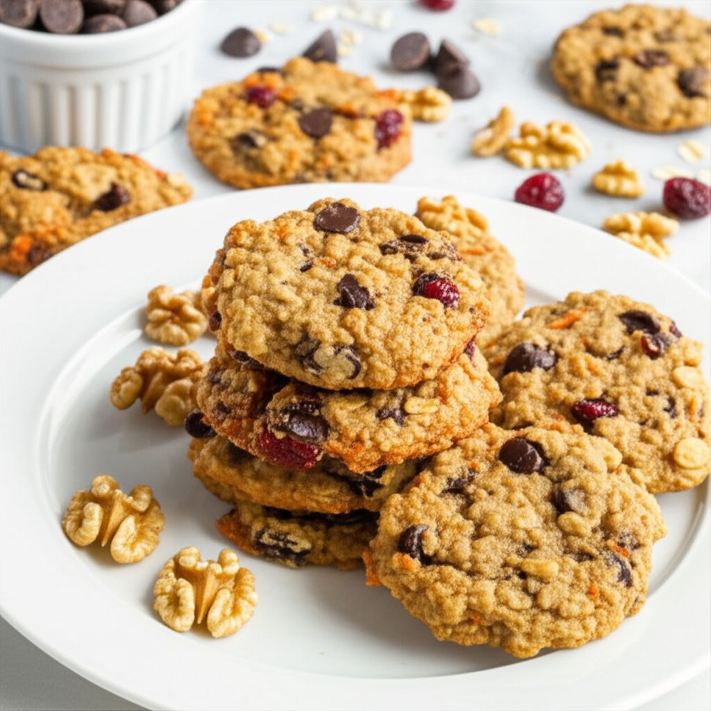 Healthier Chewy Chocolate Chip Oatmeal Cookies