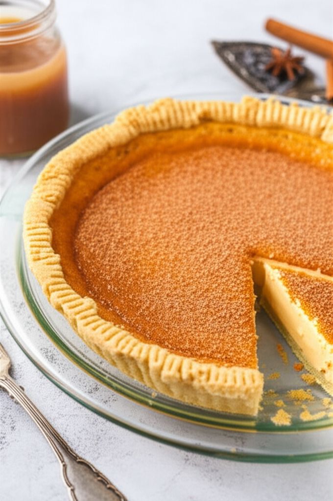 Impossible Eggnog Coconut Pie