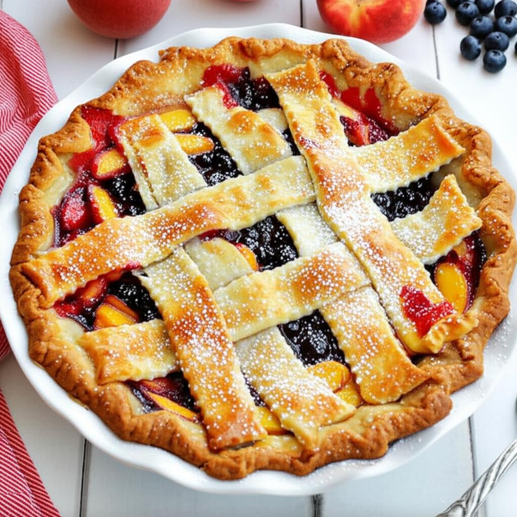 Little Ann's Peach and Blueberry Pie