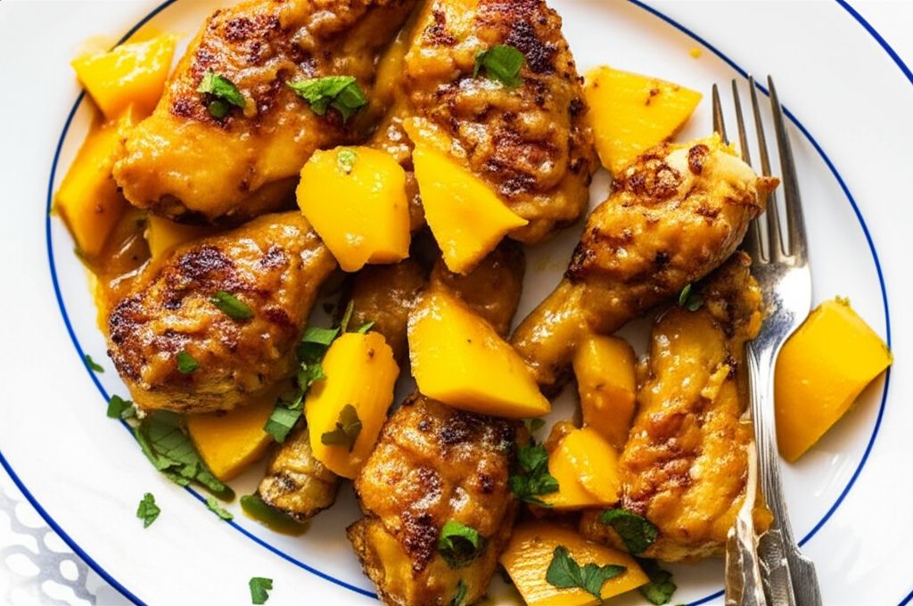 Mango Chicken with Greens