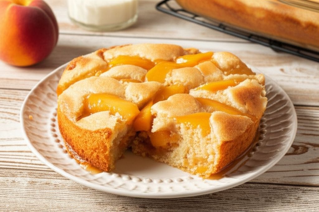 Mason Jar Peach Cobbler