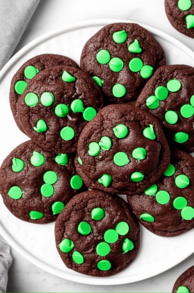 Minty Chocolate Chip Cookies
