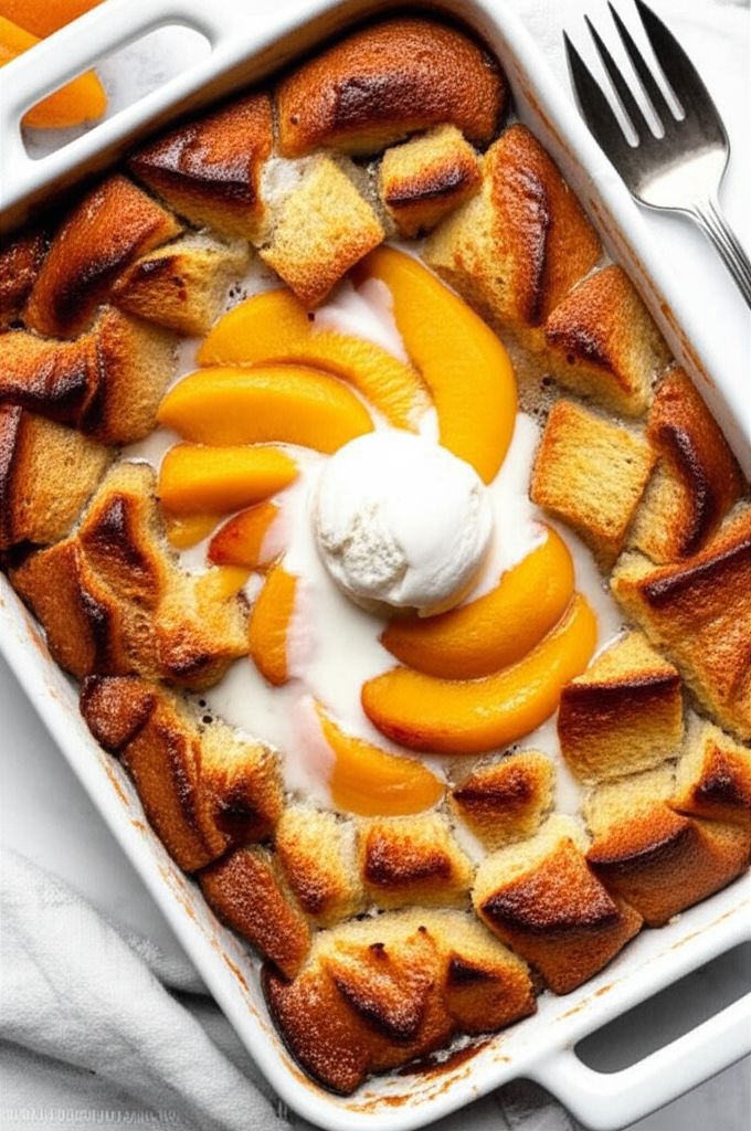 My Peach Bread Pudding