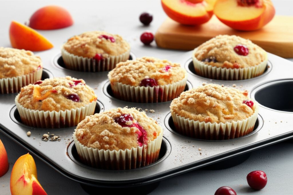 Peach and Cranberry Muffins