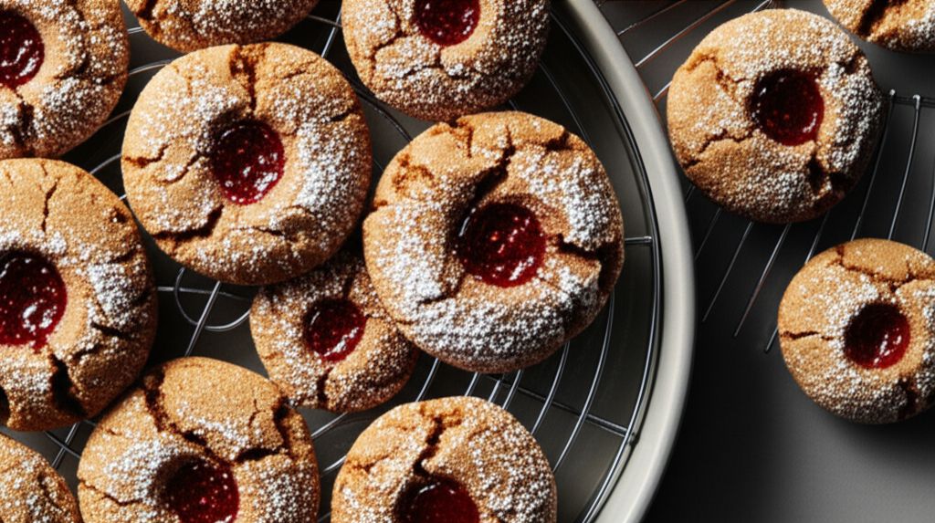 Raspberry Molasses Crinkles