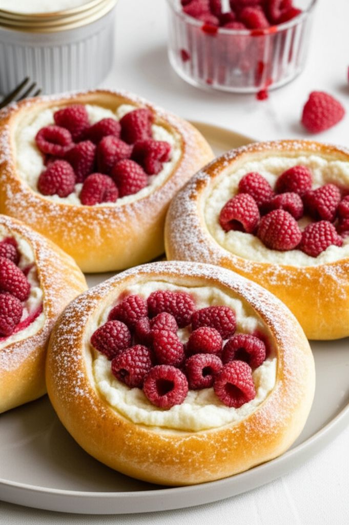 Raspberry Vatrushka Buns