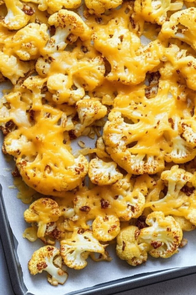 Roasted Cauliflower with Cheese