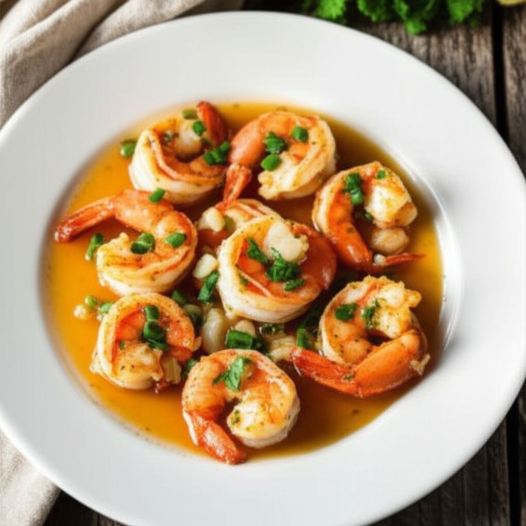 Sauteed Shrimp with Garlic, Lemon, and White Wine