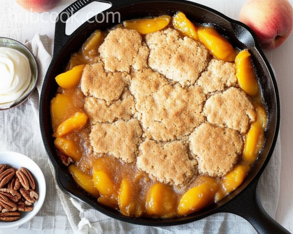 Sheila's Peach Cobbler with Pecans