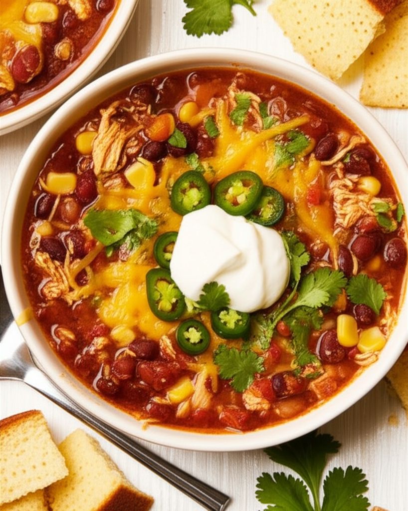 Slow Cooker Chicken Enchilada Soup