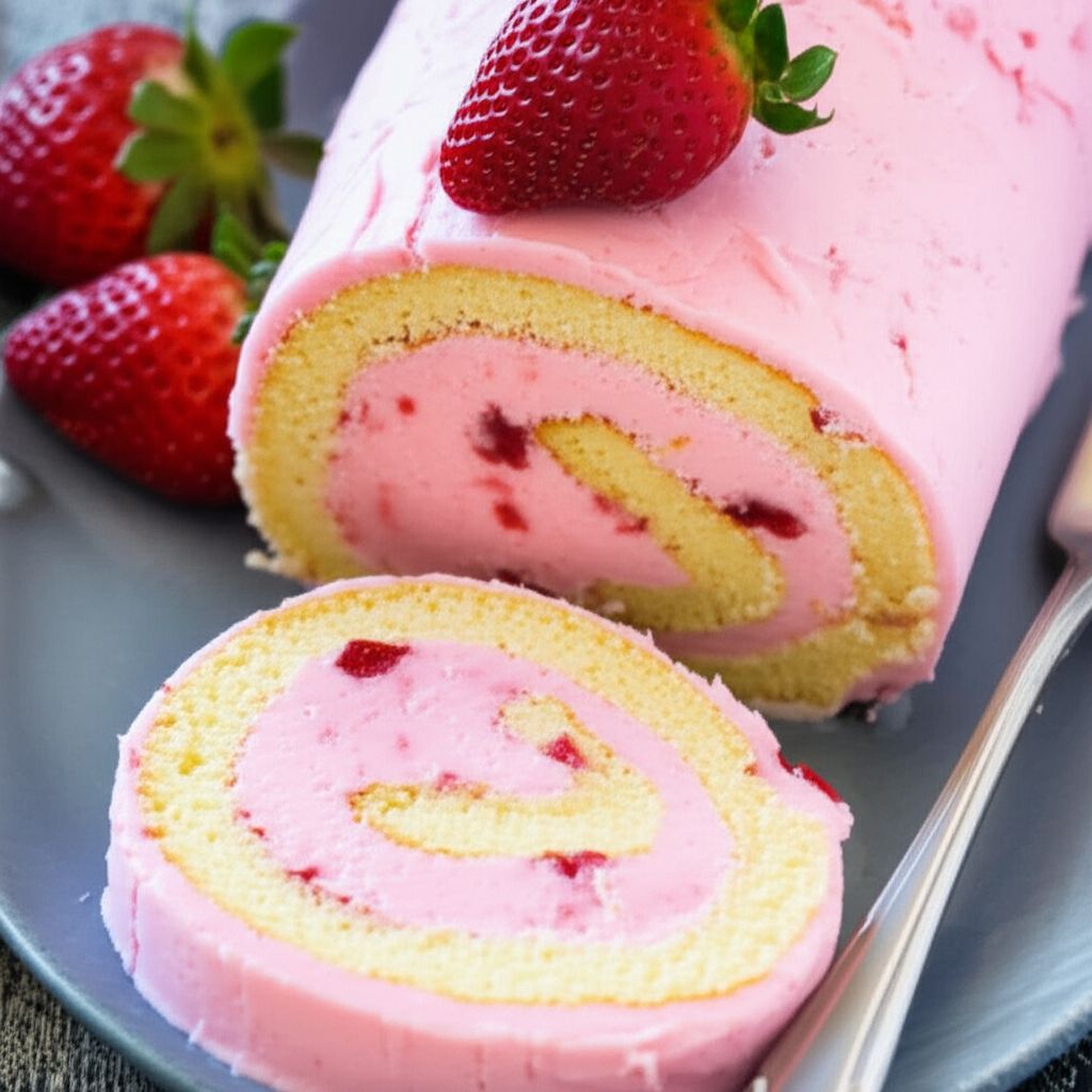 Strawberry Roll Cake