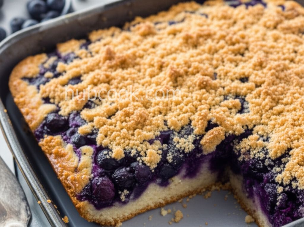 Toasted Coconut-Topped Blueberry Cake