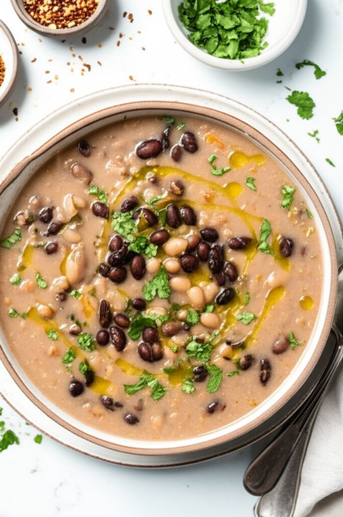 Vegan Black and White Bean Soup