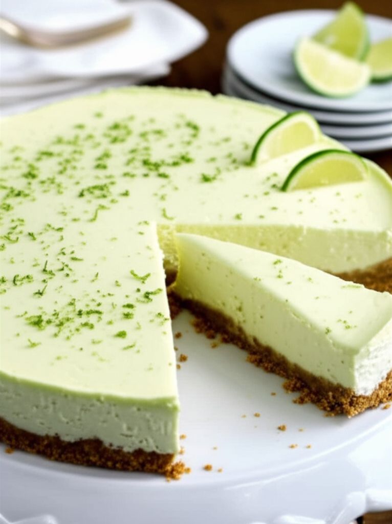 White Chocolate Key Lime Cheesecake