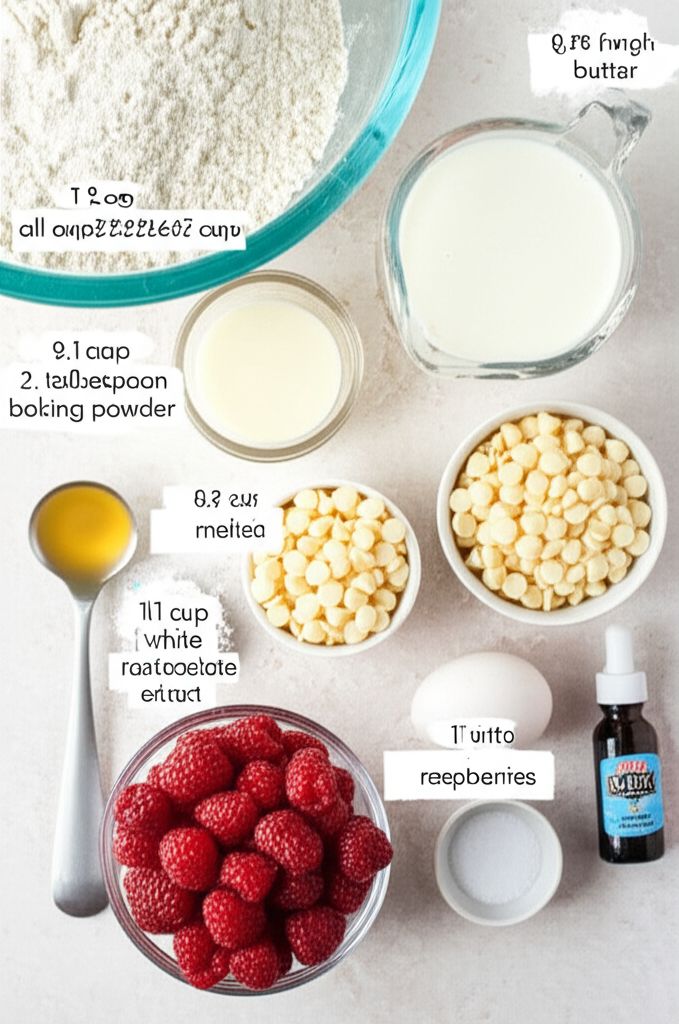 White Raspberry Muffins