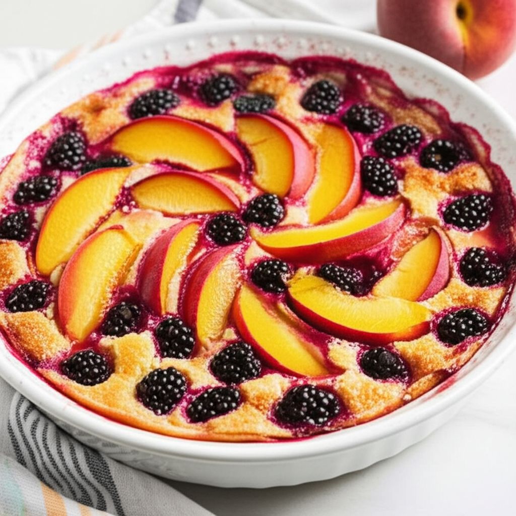 Chef John's Peach Blackberry Flognarde