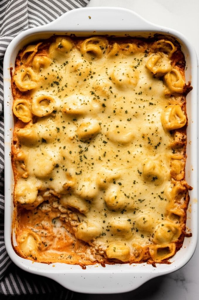 Easy, Cheesy Tortellini Bake