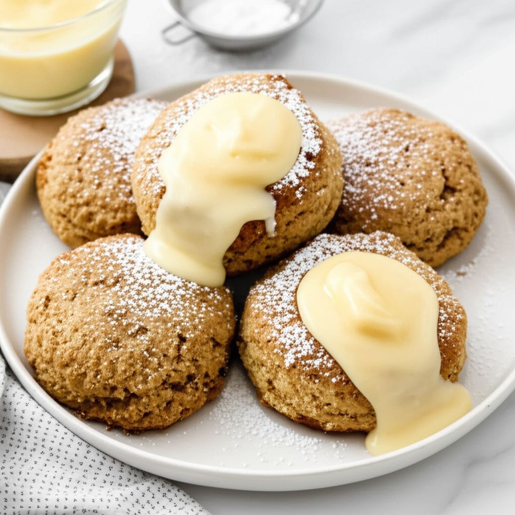 Gingerbread Scones with Lemon Breakfast Cream