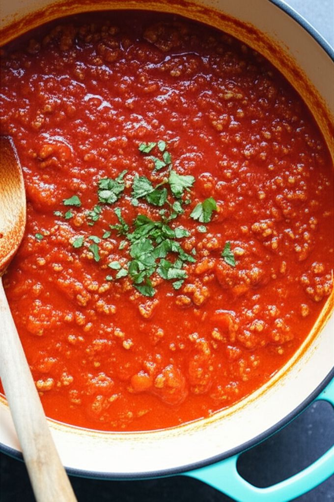 Homemade Spaghetti Sauce with Ground Beef