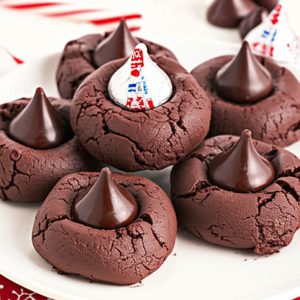 Kisses Peppermint Brownie Drops